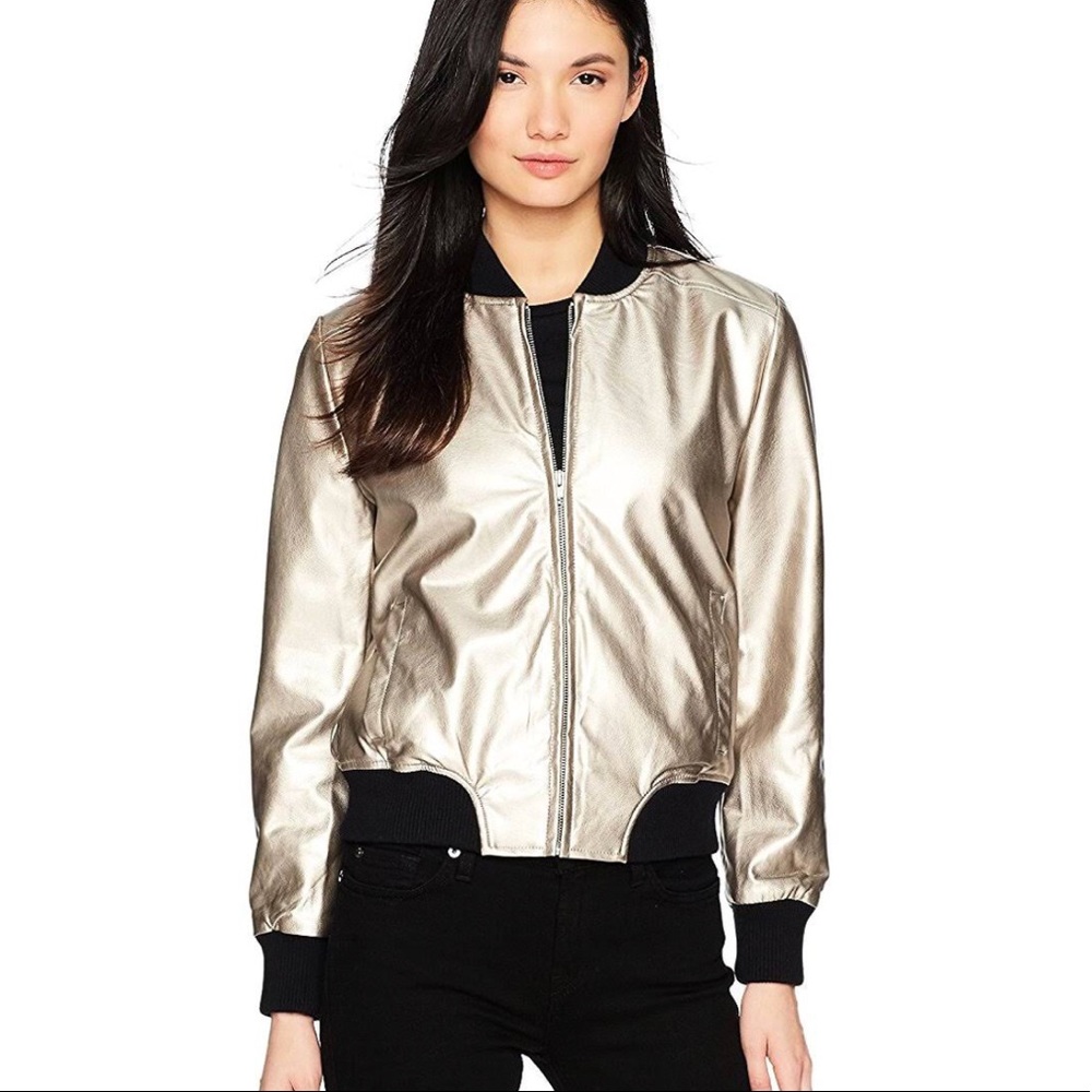 B.B. Dakota Gavin Gold Bomber Jacket